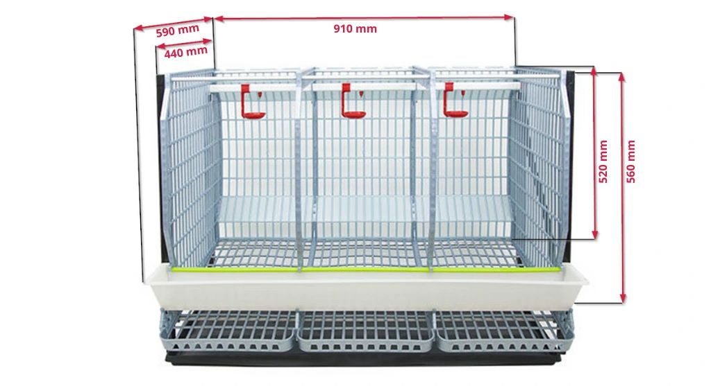Rozměry klece TYK-03-1K
